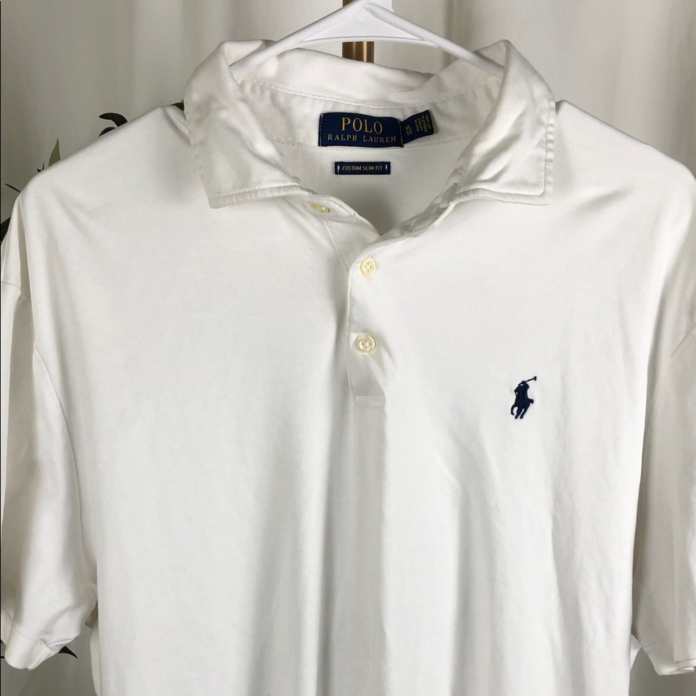 Polo by Ralph Lauren White Polo with Navy Pony Embroidery Sz XL (M1) - Picture 4 of 7